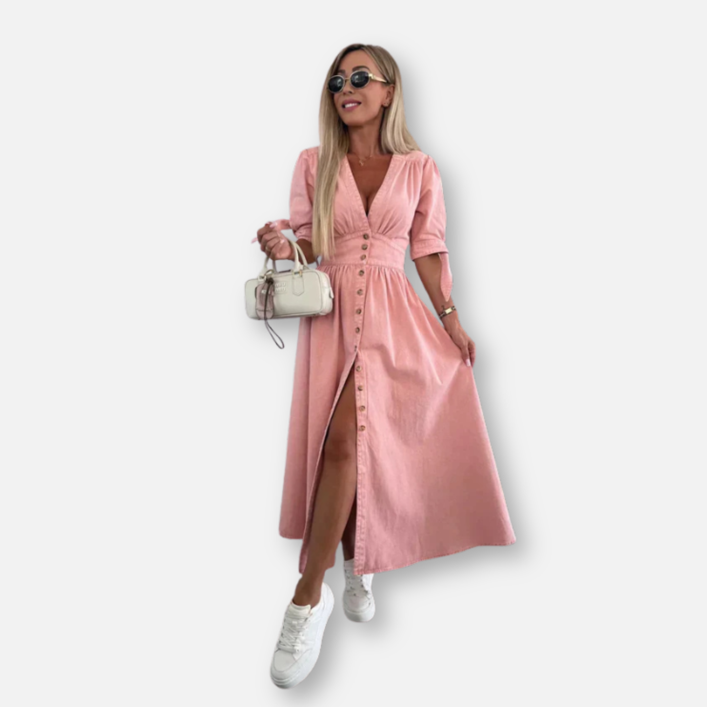 Arvae™ | Radiant Denim Dress