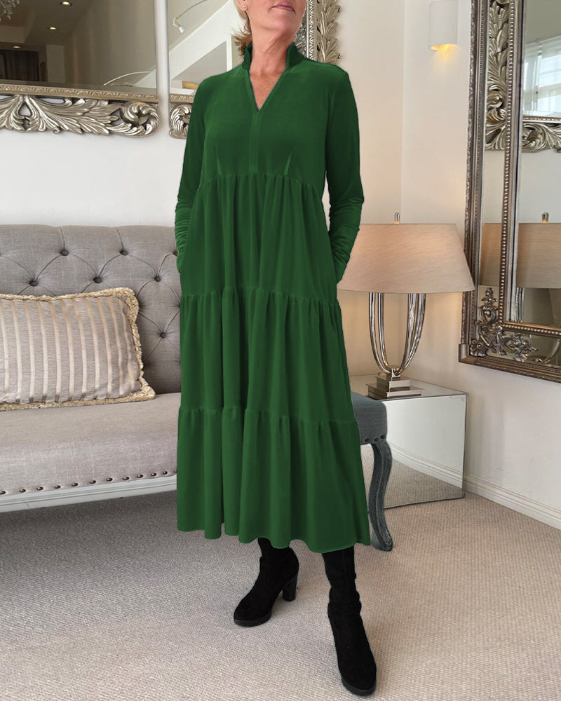 Arvae™ | Velvet Grace Midi Dress