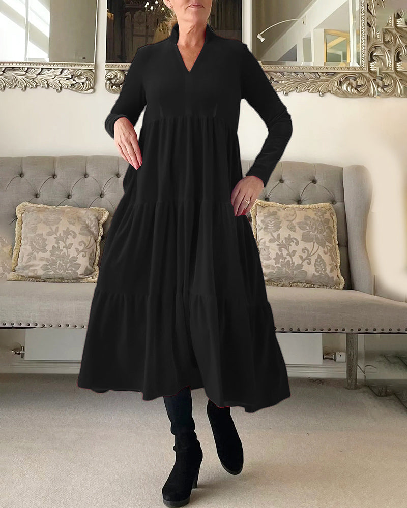 Arvae™ | Velvet Grace Midi Dress