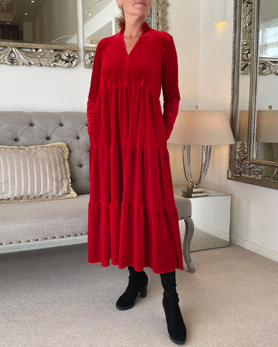 Arvae™ | Velvet Grace Midi Dress