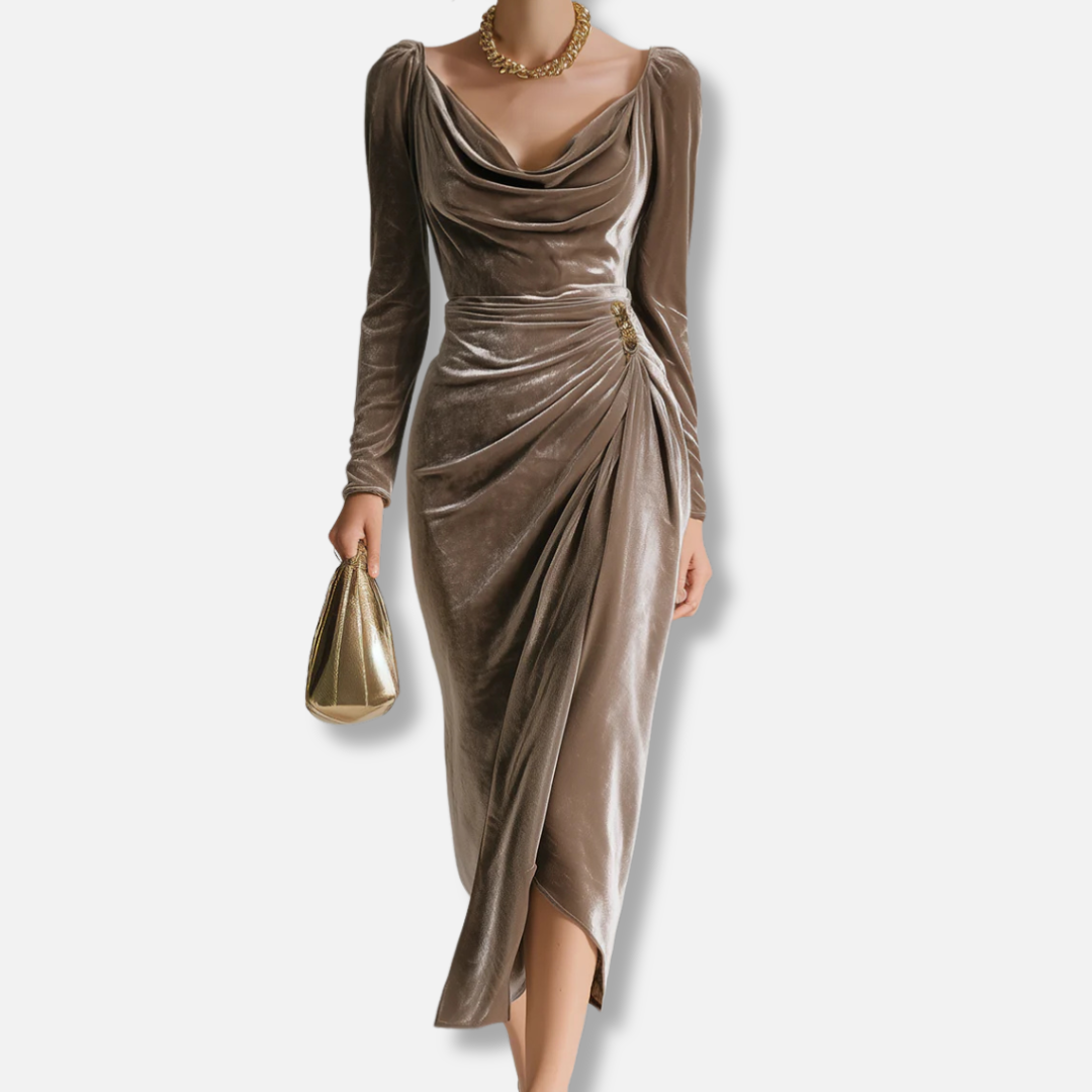 Arvae™ Sylvana - Elegant Midi Dress