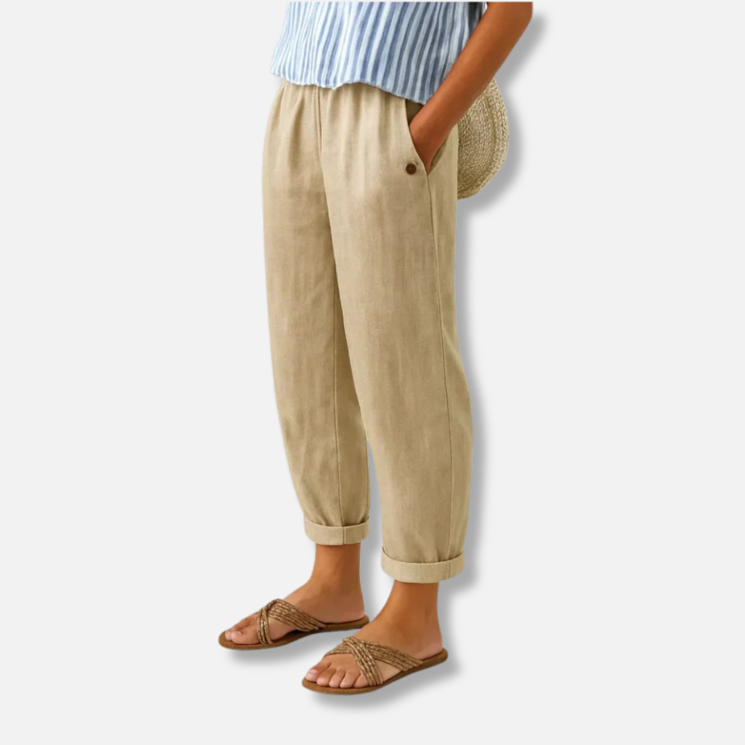 Arvae™ Romina Timeless Linen-Cotton Trousers