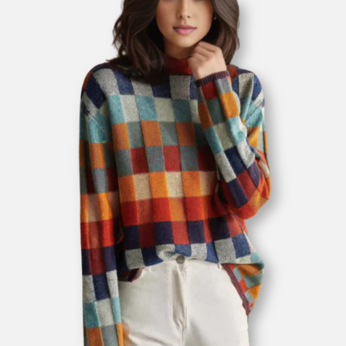 Arvae™ Madi | Luxury Patchwork Turtleneck