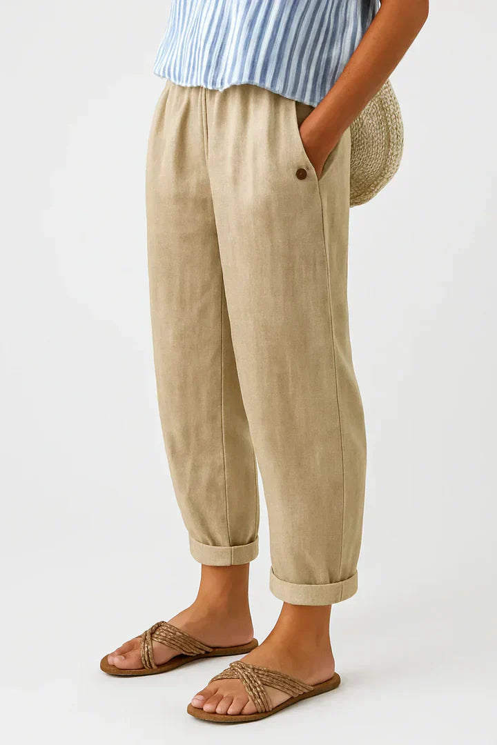 Arvae™ Romina Timeless Linen-Cotton Trousers