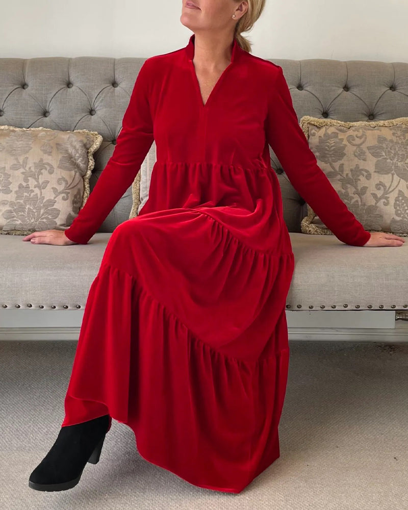 Arvae™ | Velvet Grace Midi Dress