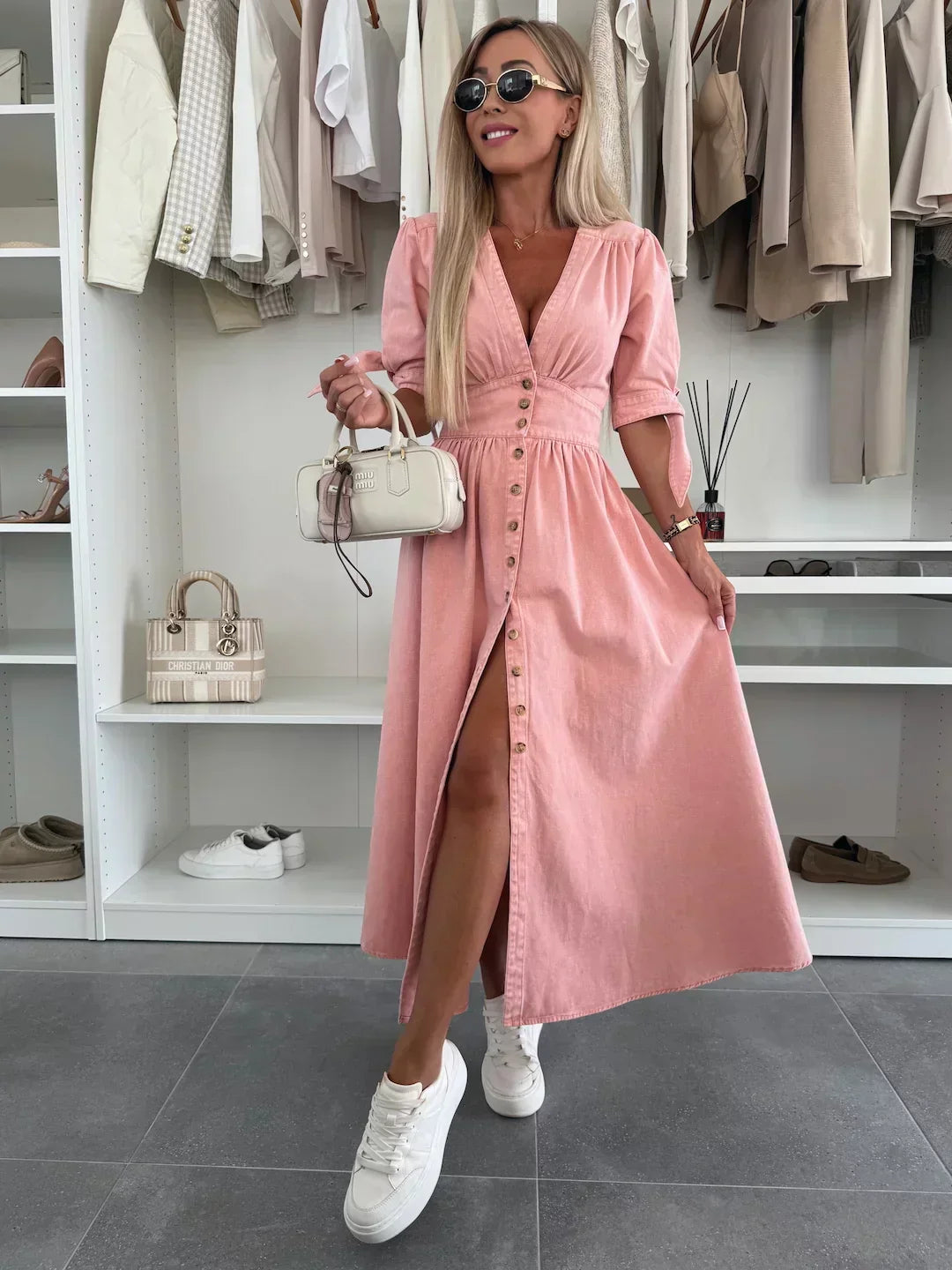 Arvae™ | Radiant Denim Dress