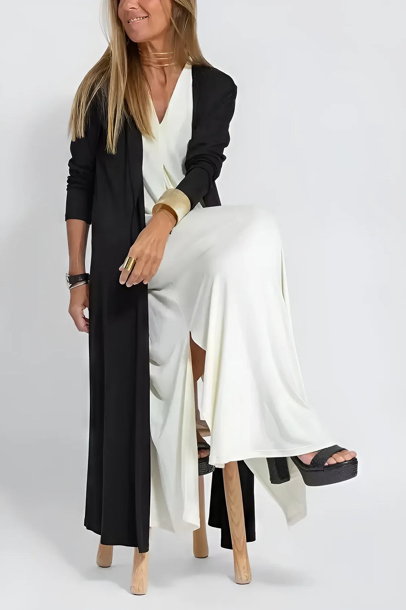 Arvae™ | Elegant Long Dress + Matching Cardigan