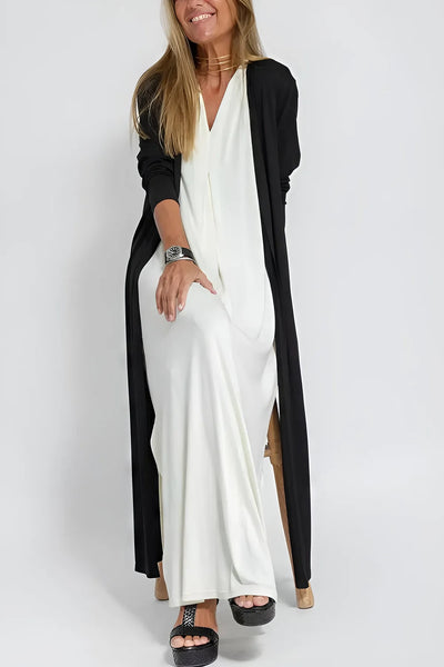 Arvae™ | Elegant Long Dress + Matching Cardigan